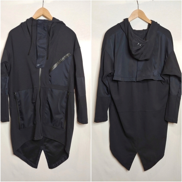 Under Armour UA Generation Parka Black‎ Longline Hooded Jacket 1322076-001 S - Picture 1 of 15